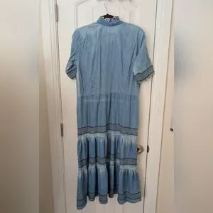 Lapis | Dresses | Lapis Blue Denim Tiered Embroidered Maxi Dress M | Poshmark Lapis | Dresses | Lapis Blue Denim Tiered Embroidered Maxi Dress M | Poshmark